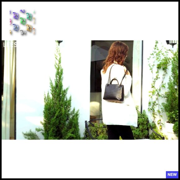 Woven Tote Bag Leather Shoulder Handbag Top Handle Purse Chic Versatile - Picture 7 of 7